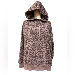 American Eagle Purple Cheetah Hoodie Size S